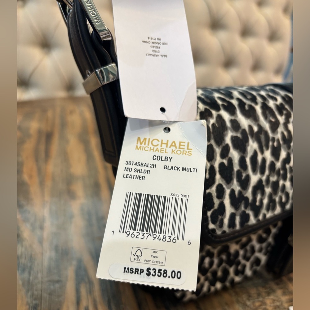 Micheal Kors Colby Medium Calf Hair Bag NWT - Picture 7 of 13